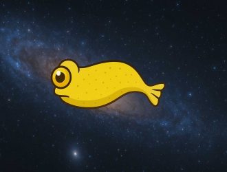 Fish like babel fish float in the galaxy.