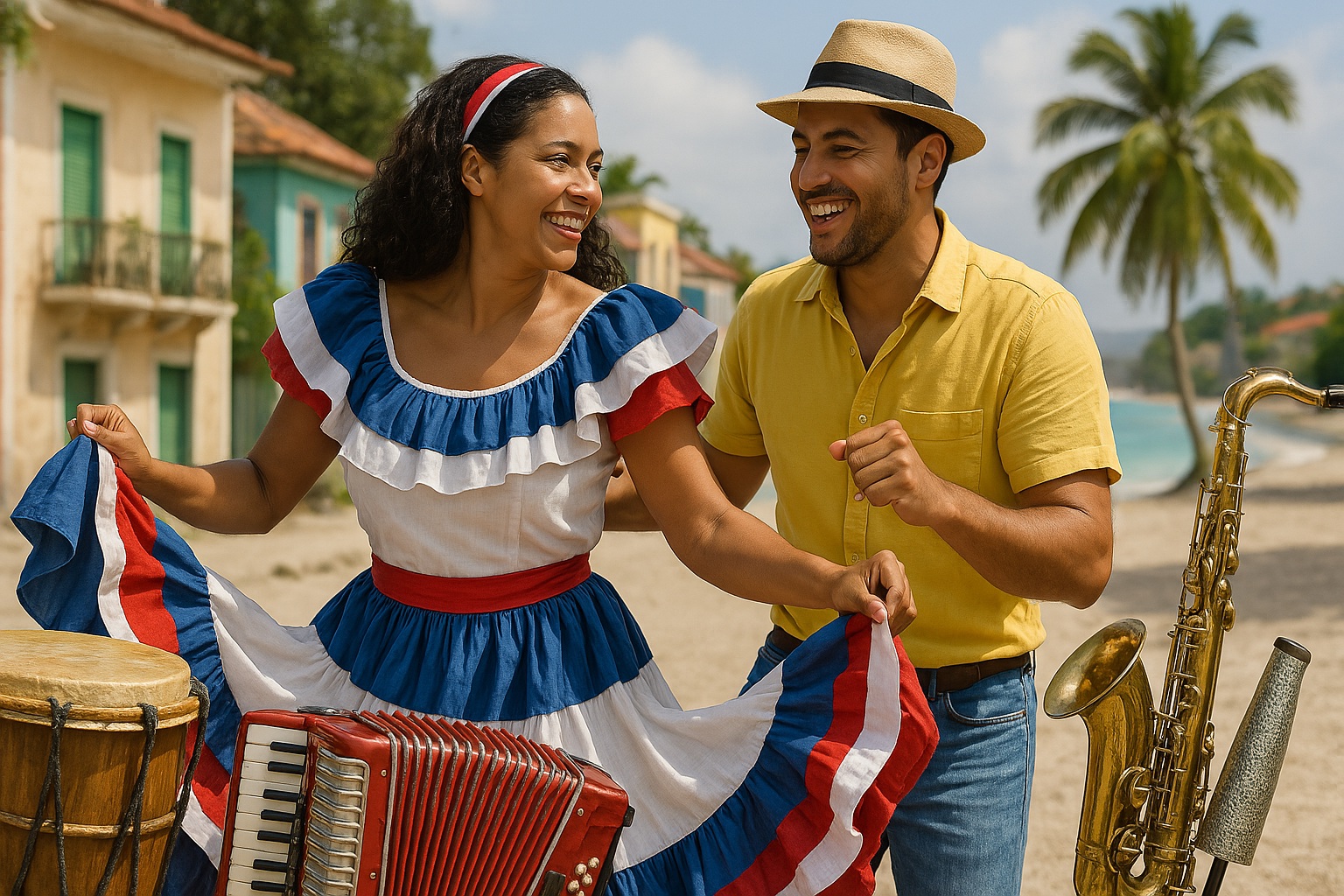 People dancing the merengue