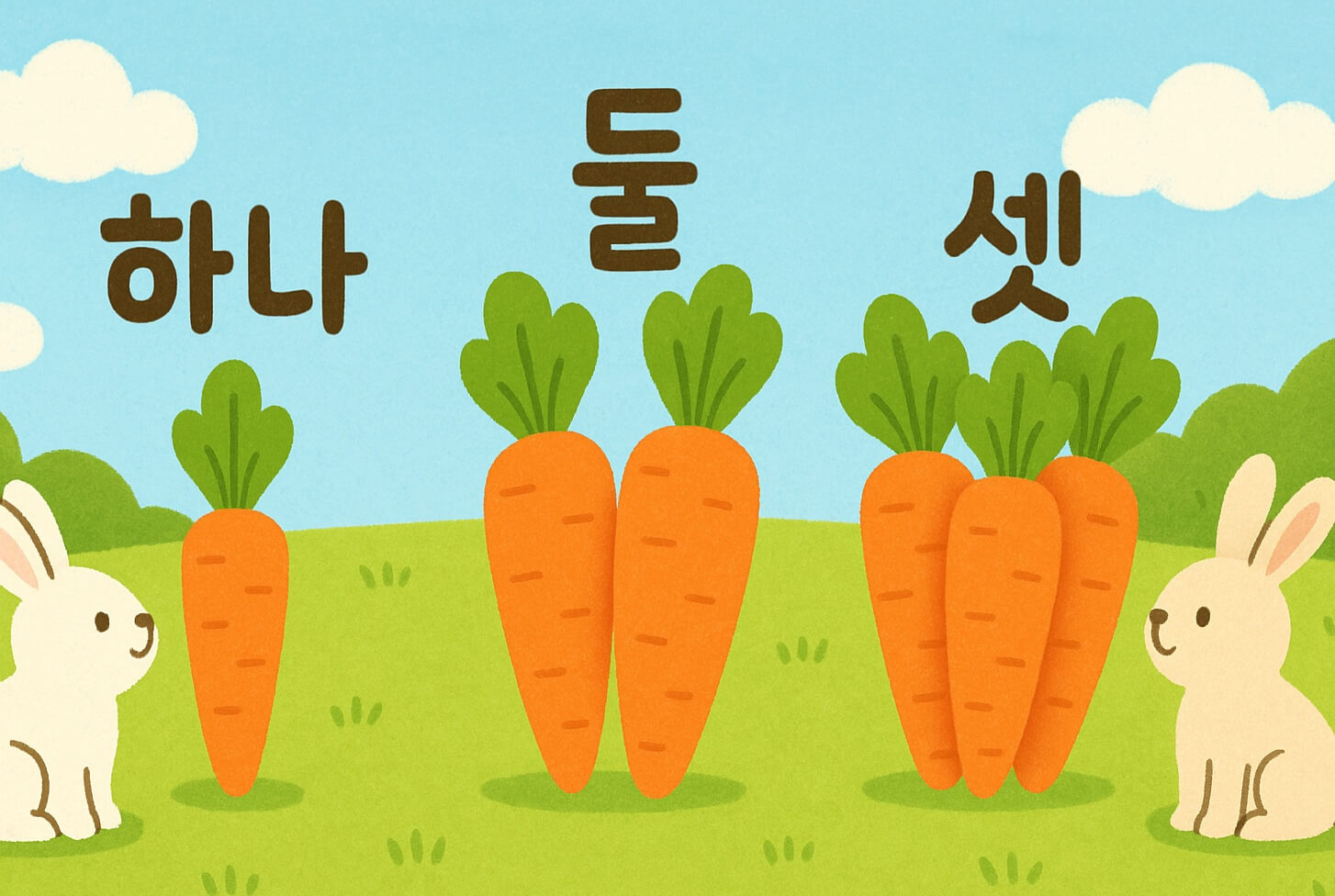 How many carrots are there in Korean numbers?
