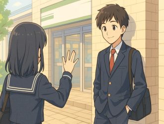 Two students are meeting up.