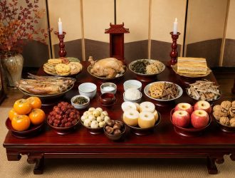 Traditional Korean Chuseok Harvest Festival Celebration
