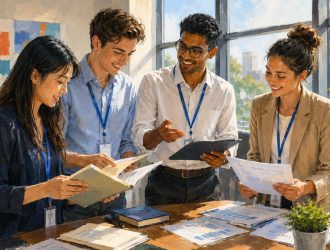 Young Professional Exploring City Abroad