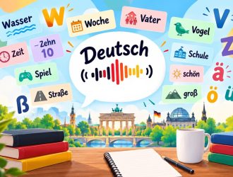 German Accents Map Speech Bubbles