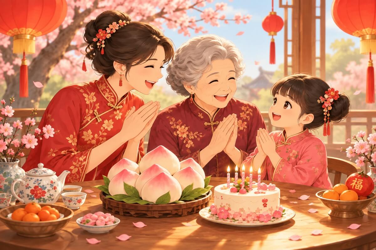 Happy Birthday Chinese Greetings Header
